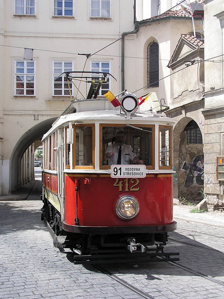 Prague historical tram