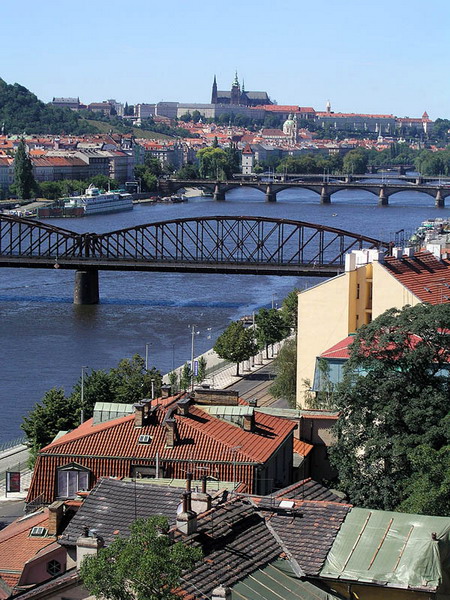 Prague Castle view from Vyšehrad